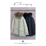 CHU楚妞[屿岸]貉子毛领90白鸭绒派克羽绒服2025冬季新款女外套