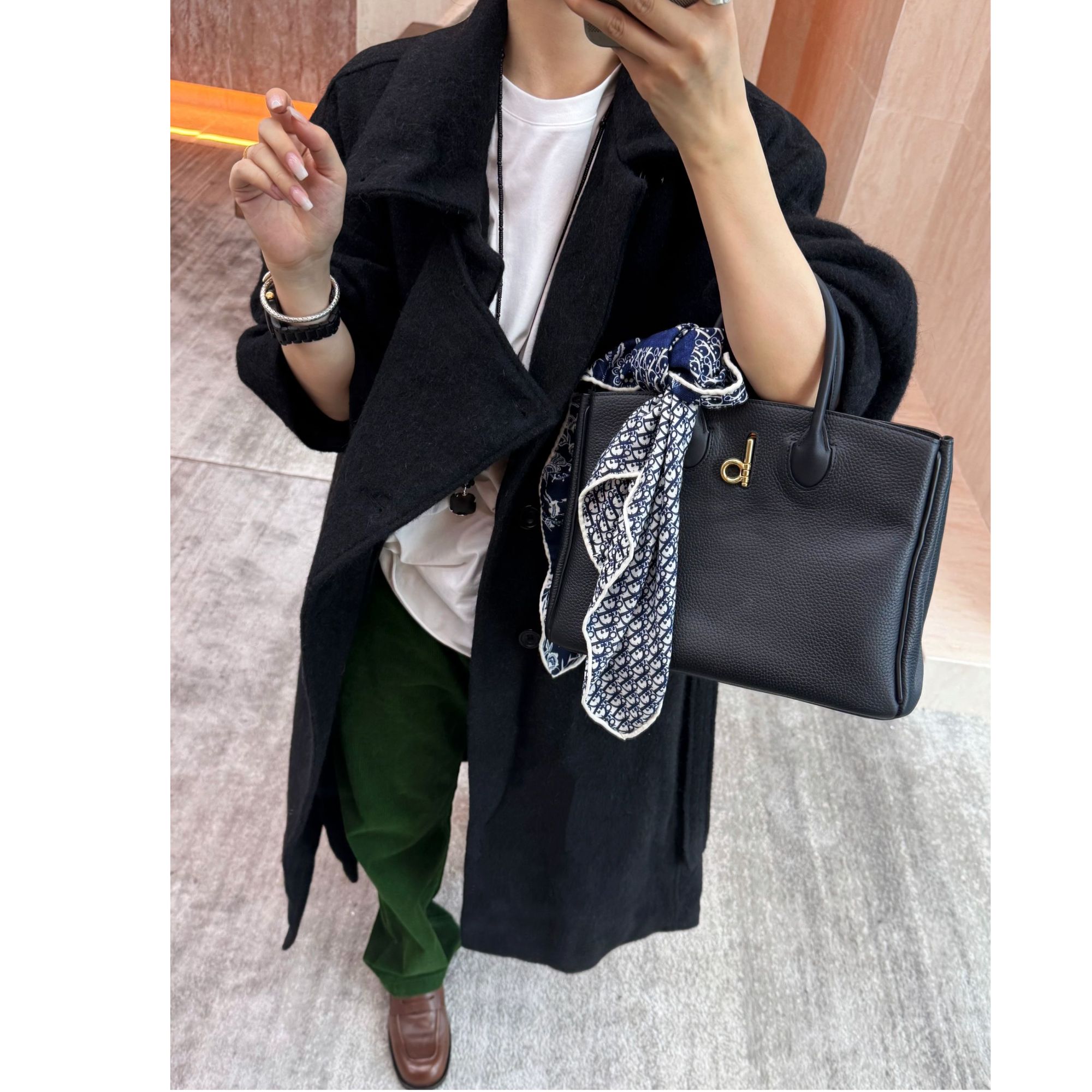 羊毛真絲文藝復古印花方巾絲巾