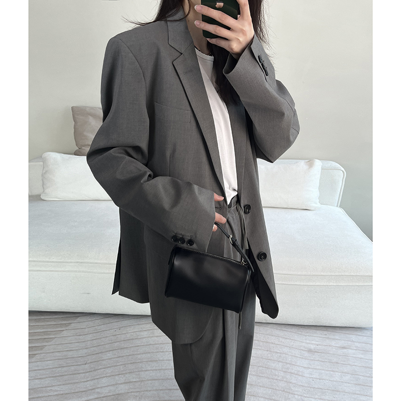 翻领春季新款女经典外套西装西裤