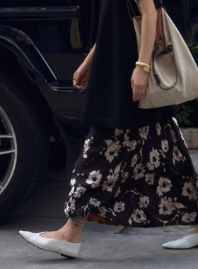 CHU楚妞[人丝香云纱]碎花印花A字半身裙2026夏季新款女鱼尾裙子