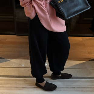 2025冬季 美利奴羊毛针织休闲长裤 新款 女束脚裤 子 CHU楚妞 裤 云束