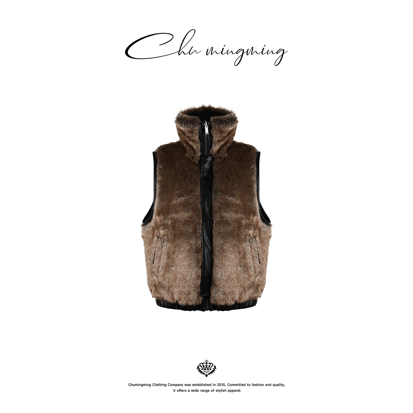 CHU楚妞[本境]环保毛皮草双面穿拉链马甲背心LX25112,女装/女士精品,马夹,淘宝优惠券,粉丝福利购,淘宝优惠卷