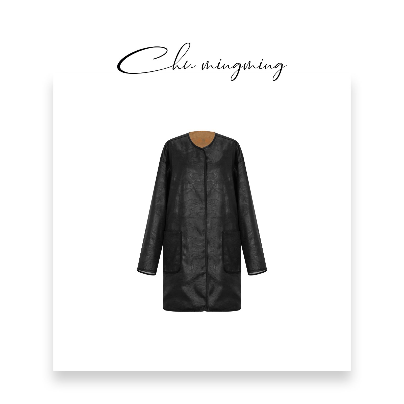 CHU楚妞琉璃原创设计中式花纱羽绒服