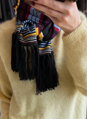 CHU楚妞羊绒格纹围巾 SPAM25B270