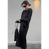 新款 CHU楚妞 2026春季 镂空上衣裙子套装 女卫衣半裙两件套 歌剧