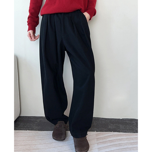 女原创设计蓬蓬裤 新款 子春季 CHU楚妞全棉摇摆百搭褶皱休闲裤