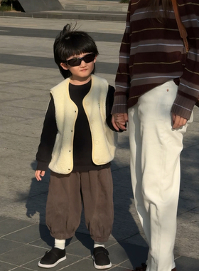 CHU楚妞[米粒]AMV同源摇粒绒儿童版马甲2025冬季新款男女同款背心