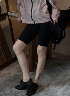 CHU楚妞[妖精]弹力紧身瑜伽短裤春夏季新款女式运动风打底裤