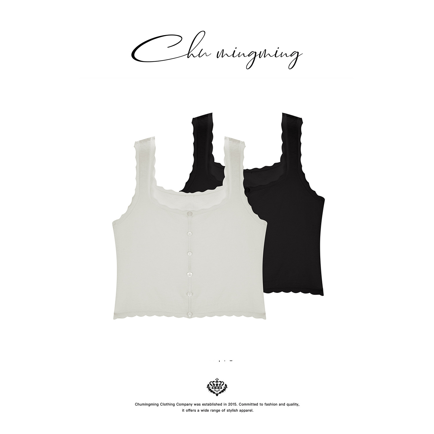 CHU楚妞[白薇]羊绒单排扣针织花边背心春季新款女吊带打底,女装/女士精品,背心吊带,淘宝优惠券,粉丝福利购,淘宝优惠卷