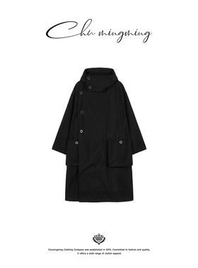 CHU楚妞[漫旅]LEM同源棉纶连帽中长款风衣2026春季新款女外套大衣
