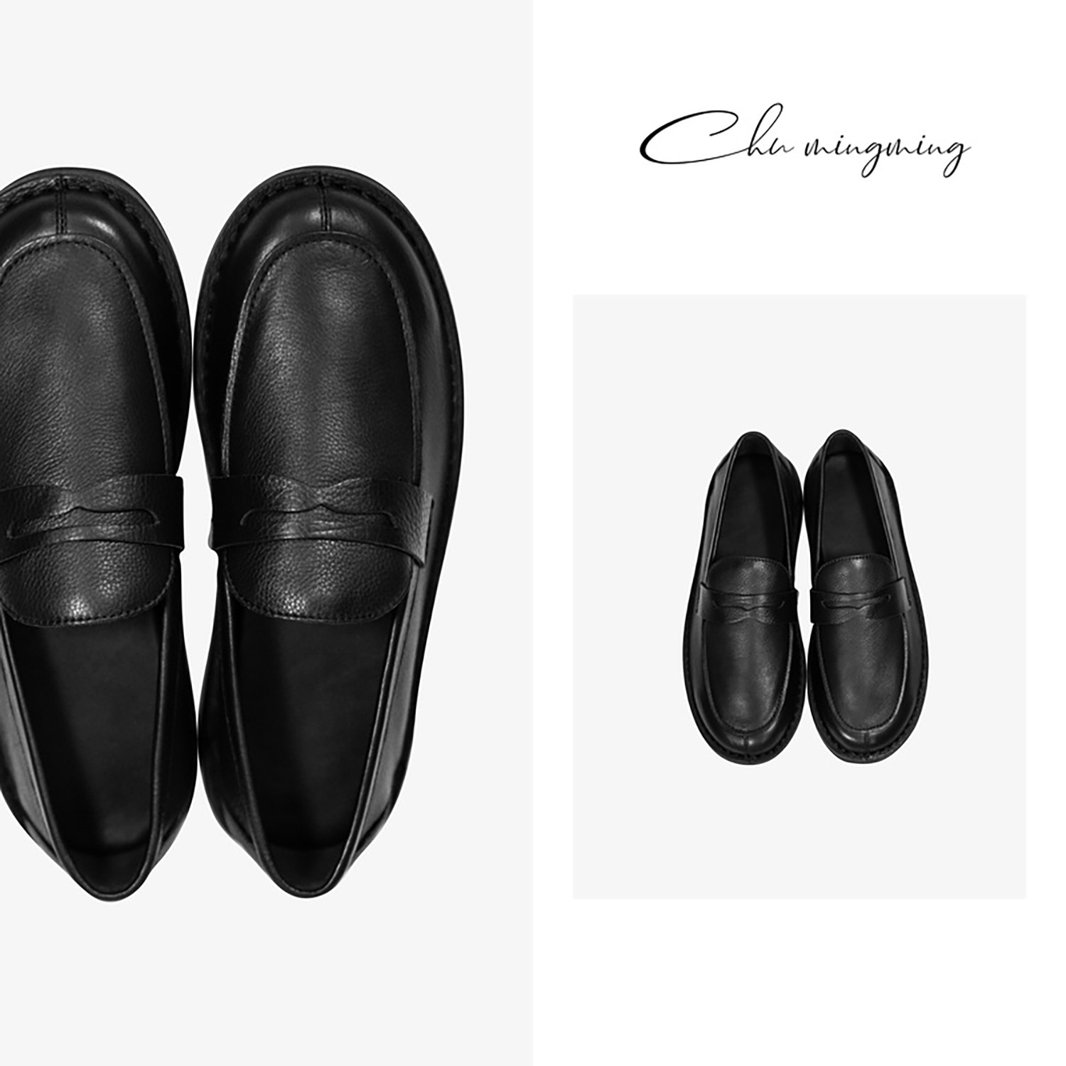 [CHU/2025SSNEW]原创设计圆头乐福鞋GTT21