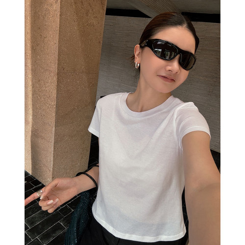 纯棉短款休闲百搭短袖T恤