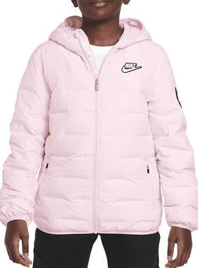 Nike耐克大童装 时尚舒适百搭保暖休闲连帽羽绒服HQ7186-663