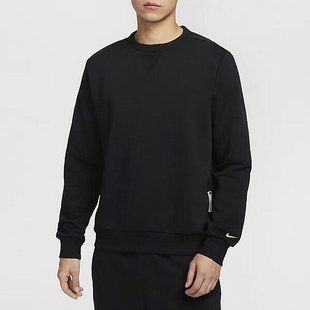 Nike耐克男子篮球休闲运动加绒保暖黑色圆领套头衫 010 卫衣IB1870