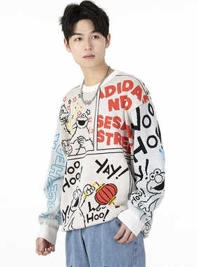 阿迪达斯NEO男装24春季新款运动休闲套头衫卫衣HD7294 HD7293