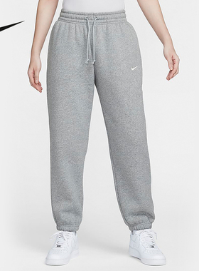 正品耐克女子AS W NSW PHNX FLC HR OS PANT 2运动长裤FZ5997-063