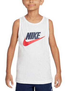 Nike耐克大童装 简约舒适日常休闲百搭圆领无袖背心HM5843-100