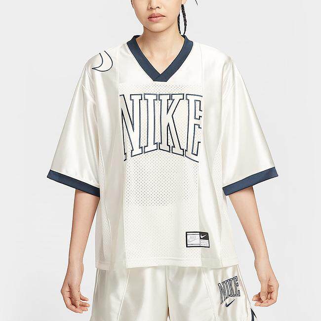 Nike/耐克女装舒适百搭网眼透气运动休闲V领短袖T恤HJ0281-133