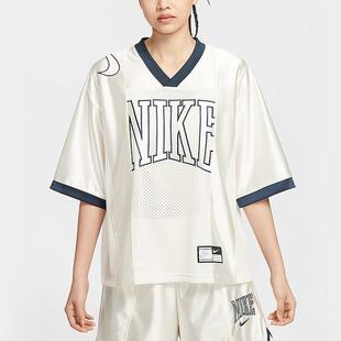 Nike/耐克女装舒适百搭网眼透气运动休闲V领短袖T恤HJ0281-133