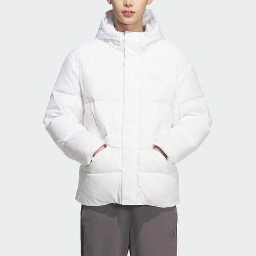 阿迪男女同款连帽羽绒服