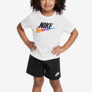 Nike耐克 婴幼童舒适柔软日常休闲短袖短裤运动套装II6485-010