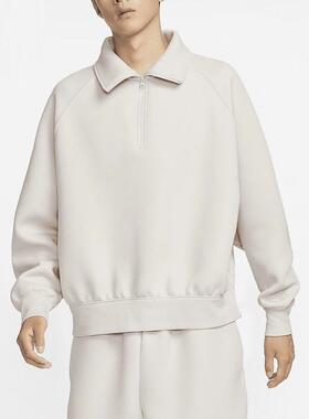 Nike耐克男装  时尚舒适百搭半拉链立领套头卫衣FZ7569-104