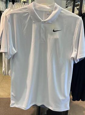 Nike/耐克男子简约百搭运动休闲透气速干翻领短袖T恤DD8373-100