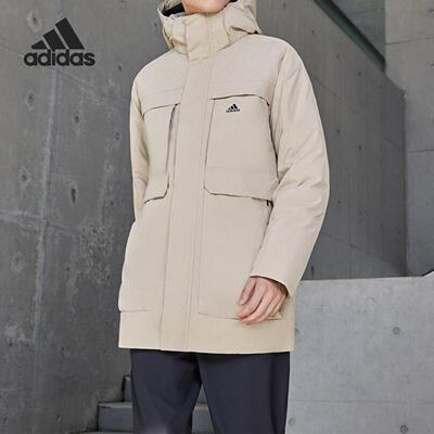中长款休闲运动羽绒服阿迪达斯男