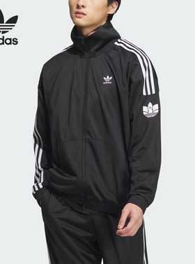 正品阿迪达斯三叶草男女经典休闲运动立领夹克外套JL8396 JL8398