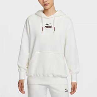 Nike耐克女装 133 简约字母印花宽松休闲百搭连帽套头卫衣IQ3826