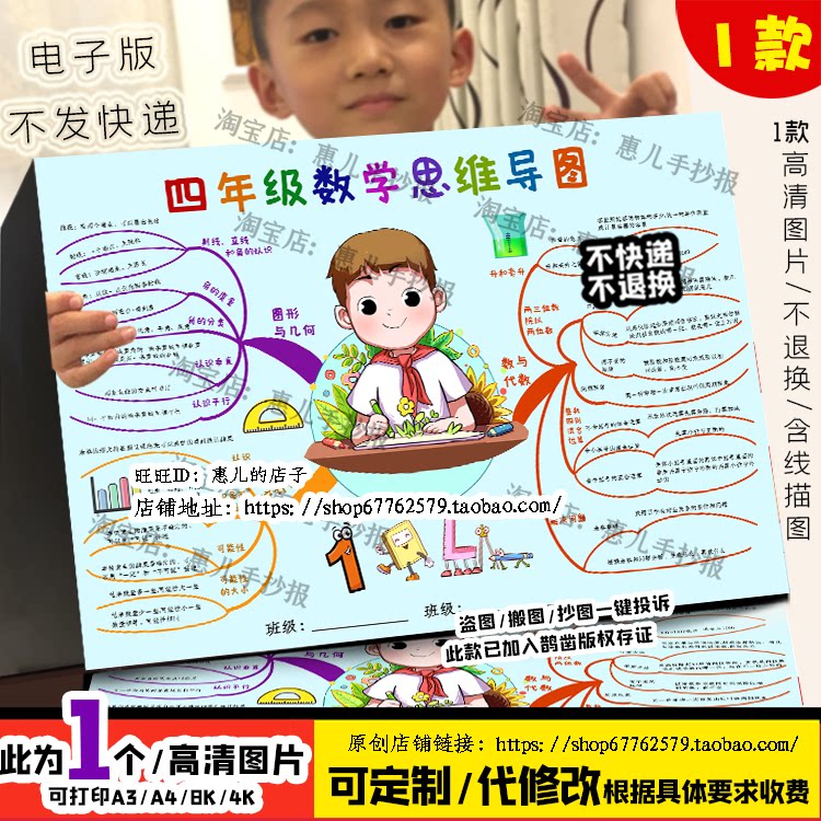 苏教四年级数学上册思维导图图形与几何数与代数统计概率