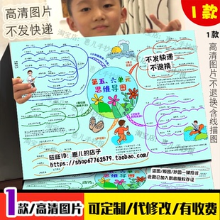 人教四年级语文下册第五六单元思维导图芦花鞋英雄雨来手抄报小报