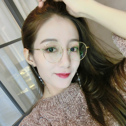 不过敏不掉色 纯钛超轻近视眼镜框男女可配度数素颜高级感眼镜架