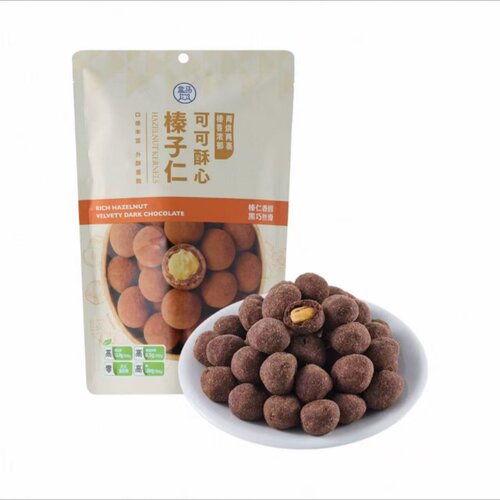 盒马代购可可酥心榛子仁102g袋装口感酥脆榛香浓郁坚果巧克力零食