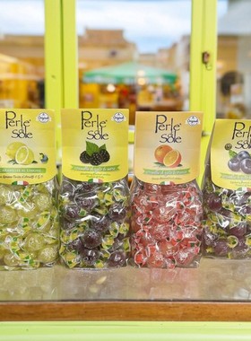 代购意大利Perle diSole珍珠糖果蓝莓味200g进口孕期零食水果味糖