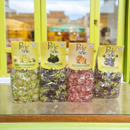 代购意大利Perle diSole珍珠糖果蓝莓味200g进口孕期零食水果味糖