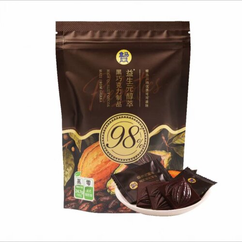 盒马代购益生元醇萃黑巧84g