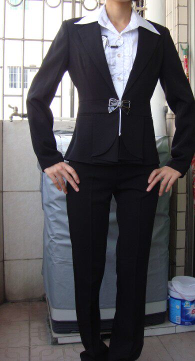 白领工服女士西服职业 修身西服套装 防皱免烫 女士职业西装促销