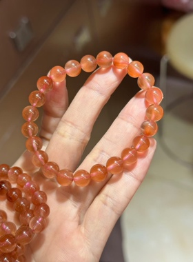 上新！厂家直销一手货源！巴西天然水晶红兔毛手链超性价比！