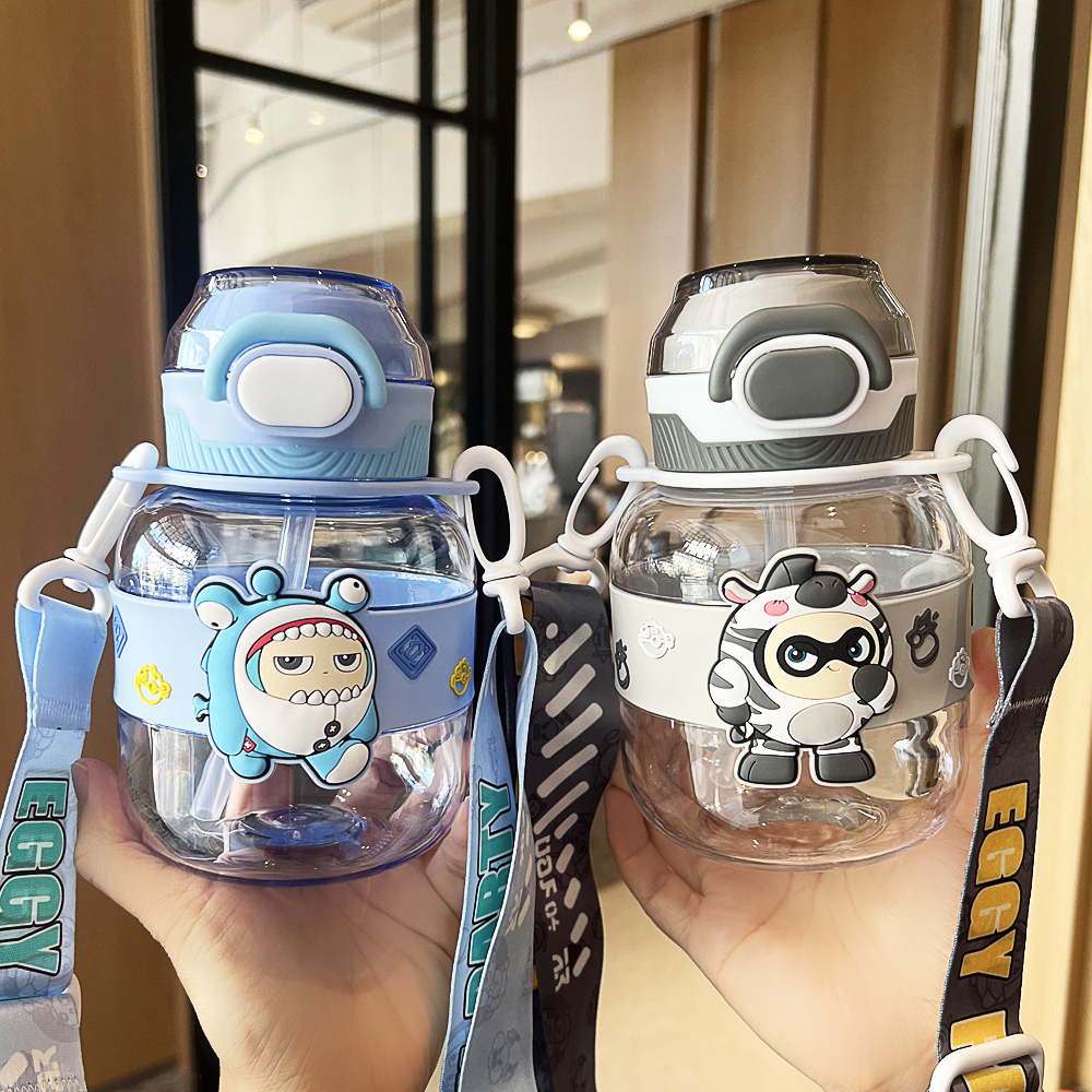 蛋仔派对儿童水杯夏季吸管杯幼儿园上学专用大肚杯男孩女孩直饮杯