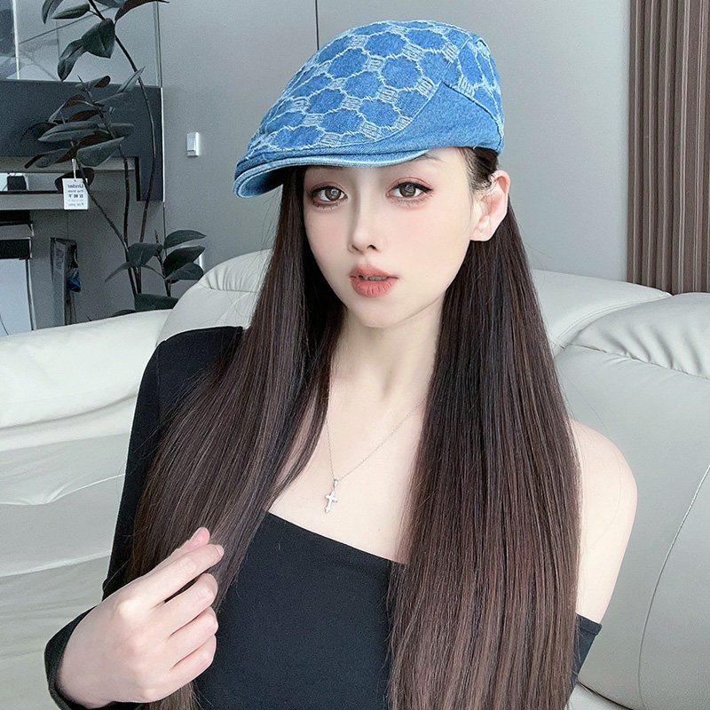 新款牛仔鸭舌帽男女士通用帅气爆款时尚贝雷帽外贸美式前进帽子