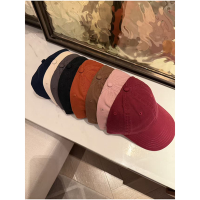 【颖颖家】多色BI入~定制水洗棉软顶棒球鸭舌帽可调节显脸小W2104