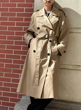 万年经典款！！！巅峰之作，高支高密斜纹纯棉 双排扣风衣女W327