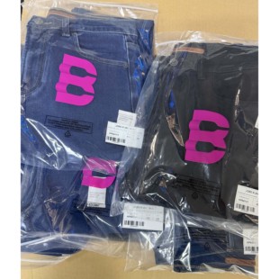 W1817 百搭显瘦中高腰内里磨毛弹力小脚毛边九分牛仔裤 颖颖家