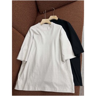 颖颖家 旺财 进口棉宽边罗纹五分袖卫衣T后背倒三角男女同款W1928