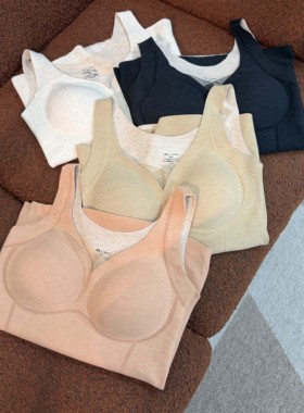 颖颖家 超亲肤L·~P绒感羊毛蚕丝V领立体剪裁保暖背心内衣 W1806