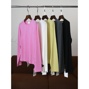 超柔亲肤百搭羊毛针织圆领T恤 多色收 匠心J系 W1455 颖颖家