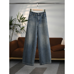 【颖颖家】复古有腔调 ~太太太好搭配了土耳其阔腿牛仔裤女 W1672