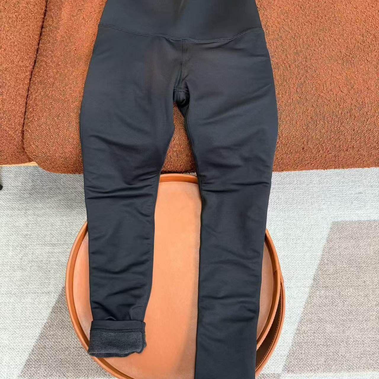 颖颖家 双层加厚含羊绒内里磨毛高腰提臀收腹高弹保暖打底裤W1791