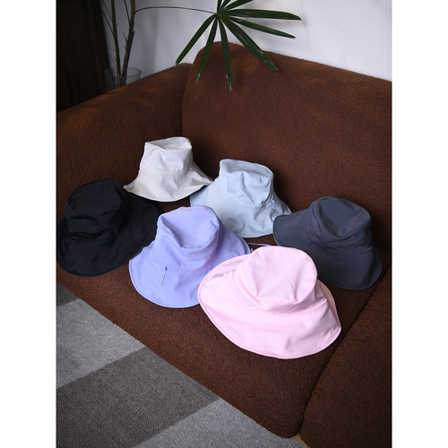 【颖颖家】轻量透气双面可戴大帽檐遮阳防风防晒挂绳渔夫帽W2178